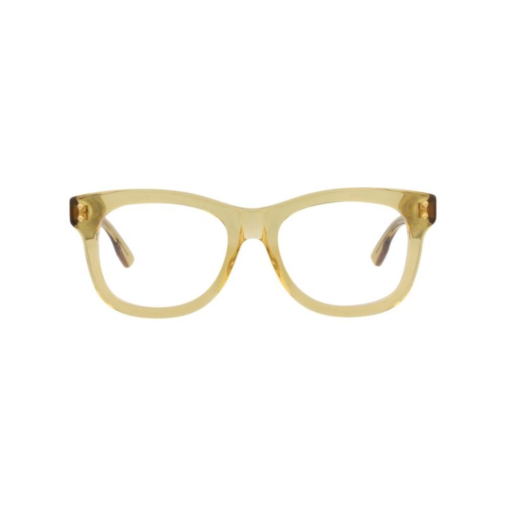 Gucci Square-Frame Acetate Optical Frames Yellow Womens